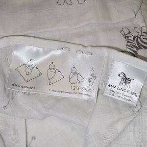 NWT Soft Cotton Muslin Baby Swaddle - White